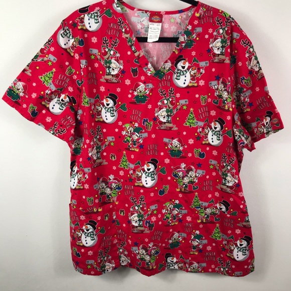 Dickies Tops - Dickies Christmas scrubs